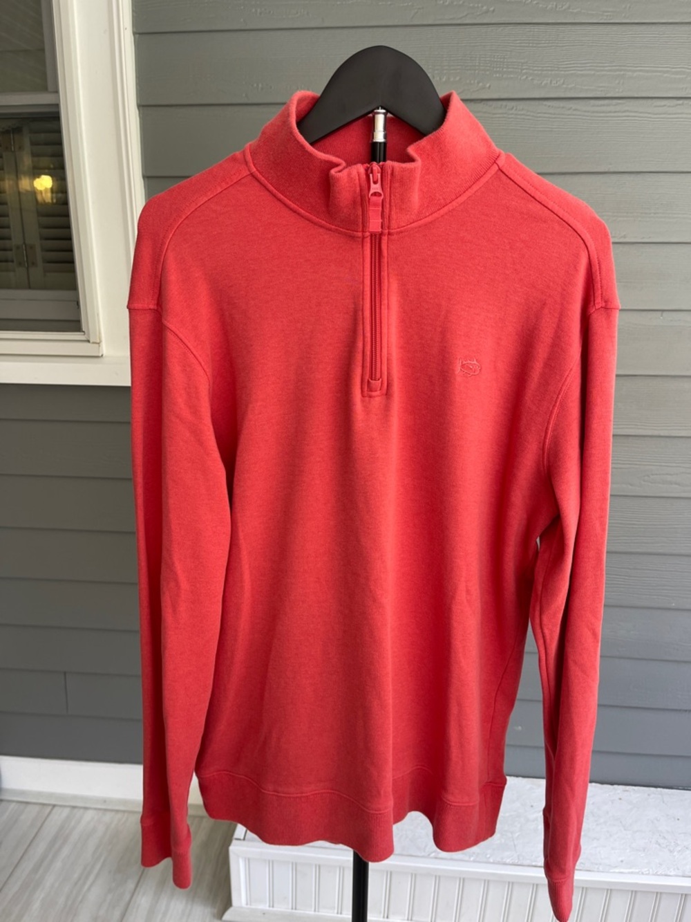 Southern Tide Men's Coral Red Quarter-Zip Size Medium